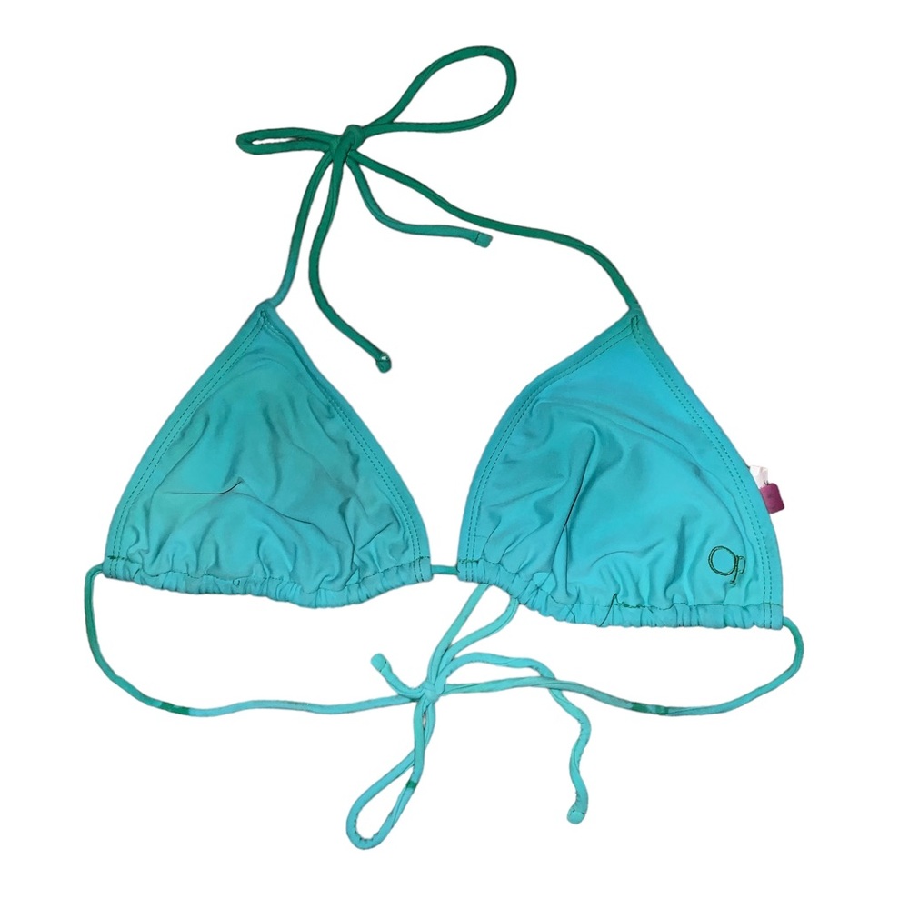 OP String Bikini Top, Size Large, Green